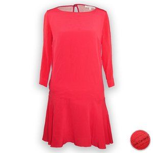 PATRIZIA PEPE tailored long-sleeved dress, Granadine Red - Stunning!
